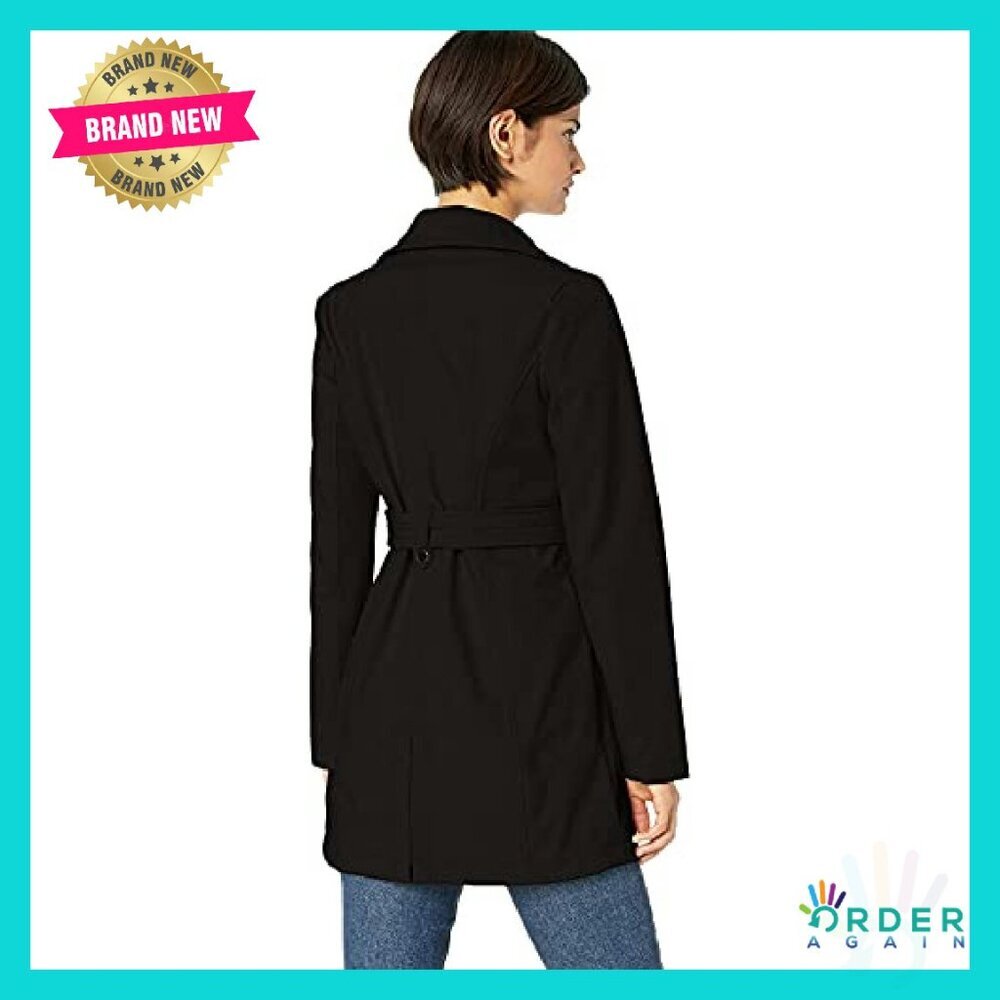 Soft Shell Trench Coat Detachable Hood Classic Elegant Chic Versatile Fall - Picture 3 of 7